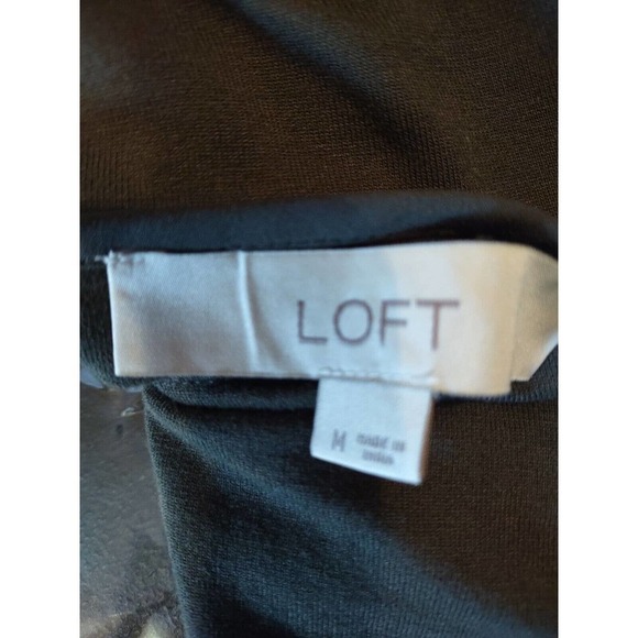 Loft Womens Medium Olive Green Twist-Front Top Blouse Business Casual Career - Picture 3 of 3